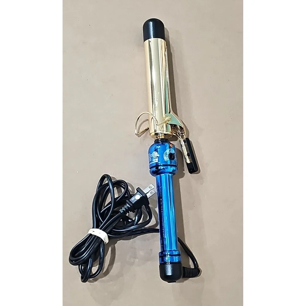 HOT TOOLS PROFESSIONAL 1 INCH FLIPPER LESS CURLING WAND CERAMIC UL38173C4 Blue